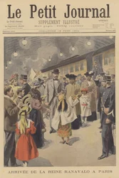 Ankunft von Königin Ranavalo von Madagaskar in Paris